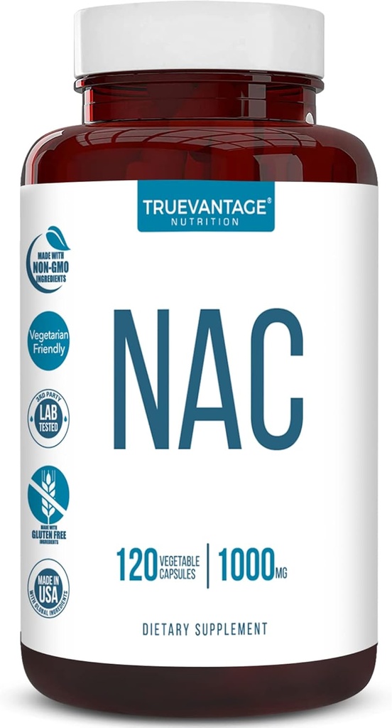 NAC の補足(N アセチル Cysteine) - 1000 の mg の酸化防止サポート - 肝臓の健康および解毒を促進して下さい-肺および免疫の健康-野菜カプセル- 120 の計算- 60 のサービングを後押しします