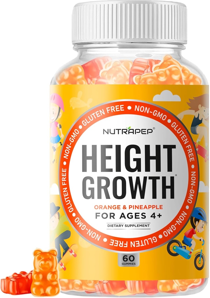 十代の高成長の補足のグミ - 子供たちは背の高い自然な高さの増強物のマルチビタミンを育てます - CalciumのビタミンD3 K2亜鉛L-アルギニンL-グルタミンの男の子の少女のためのL-オルニチン