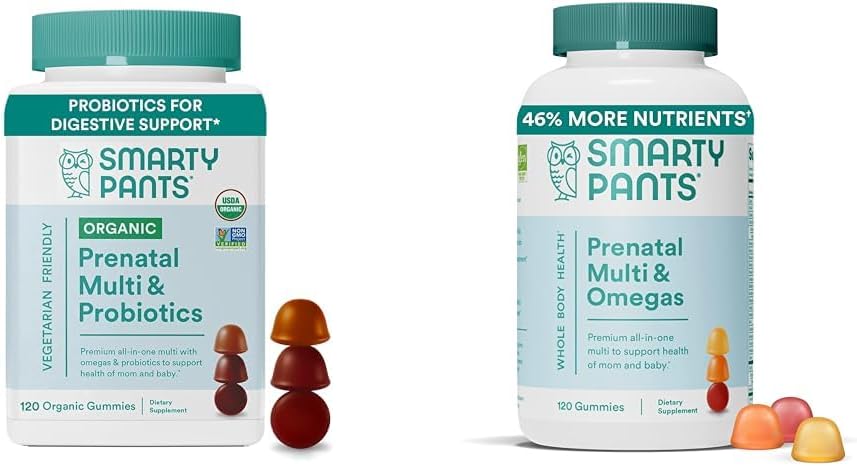 SmartyPantsの女性のMultivitaminのガミーのための有機性プレナタル ビタミン 束: Probiotics、Biotin、Methylfolate、Omega 3、ビタミンD3、B12、B6、A、K及び亜鉛、120の計算