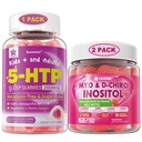 LILICAREの束:マグネシウムのGlycinateの5HTPのグミー-大人のためのMelatoninの自由な睡眠のグミー及び子供8+及びInositolのグミーの理想40:1の比率のMyo及びD-Chiroのイノシトールの補足