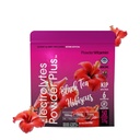 PowderVitamin の電解質の粉のプラス(50 のサービング) 黒い茶 Hibiscus の電解質の粉の Keto、砂糖は、ピンクのヒマラヤ塩、1000mg のカリウム、120mg カルシウム、120mg マグネシウム、水和の粉放します