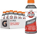 蛋白質、10gの乳清蛋白質の隔離、ゼロ砂糖、電解質、フルーツ パンチ、16.9 Fl Oz、12のパックが付いているGatoradeゼロ