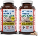 Yerba Prima のピシリウムのハスクのベジーキャップ, 400 カプセル (625 mg) (パッケージ 2) - ビーガン, 非GMO, グルテンフリー, コロンクレンザー, グット健康と正規性のための毎日の繊維サプリメント