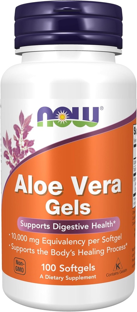 NOW Aloe Veraのゲル、10000mgの100のSoftgels (3のパック)