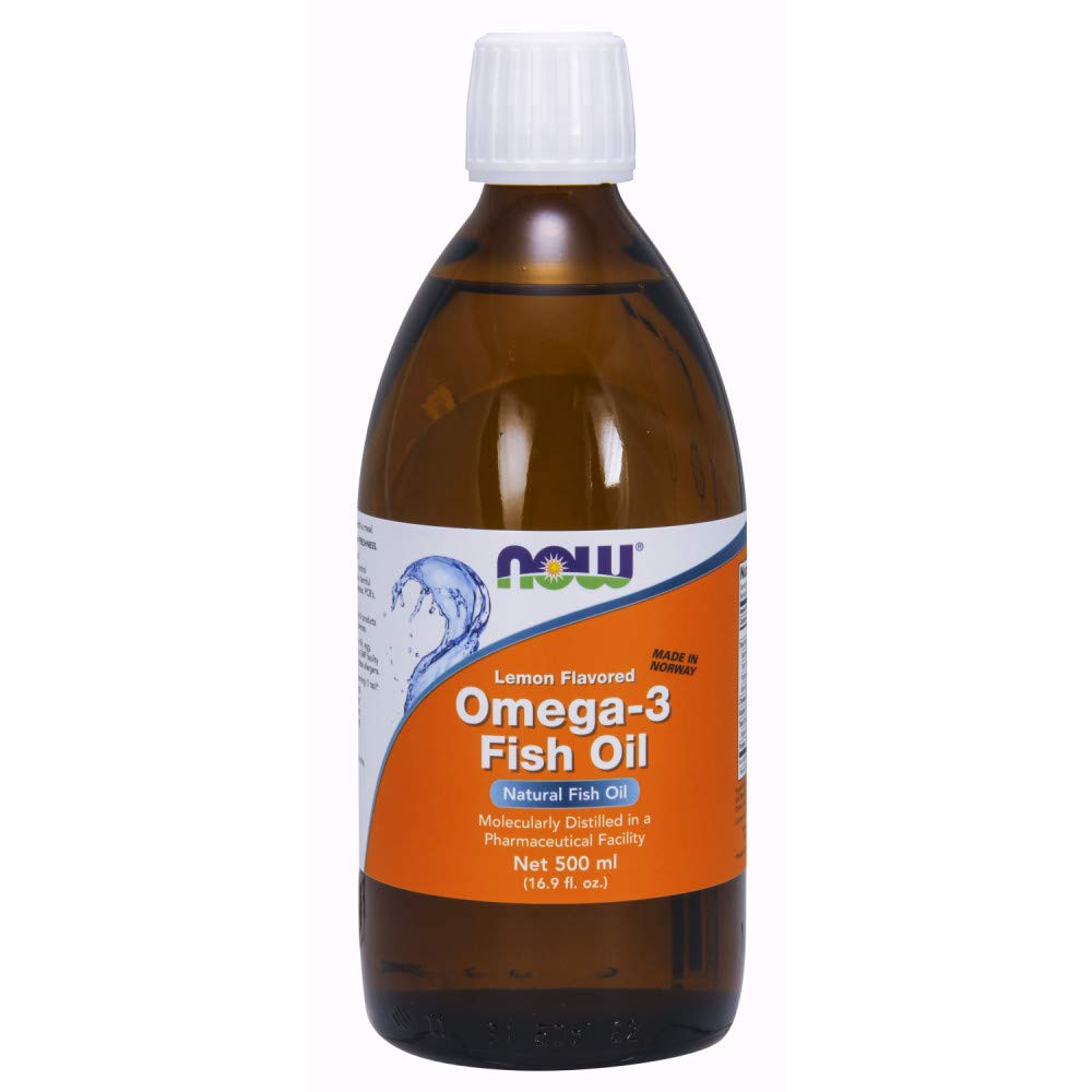 NOWの補足、Omega-3の魚油の液体、分子的に蒸留される、レモン風味付け、16.9-Ounce