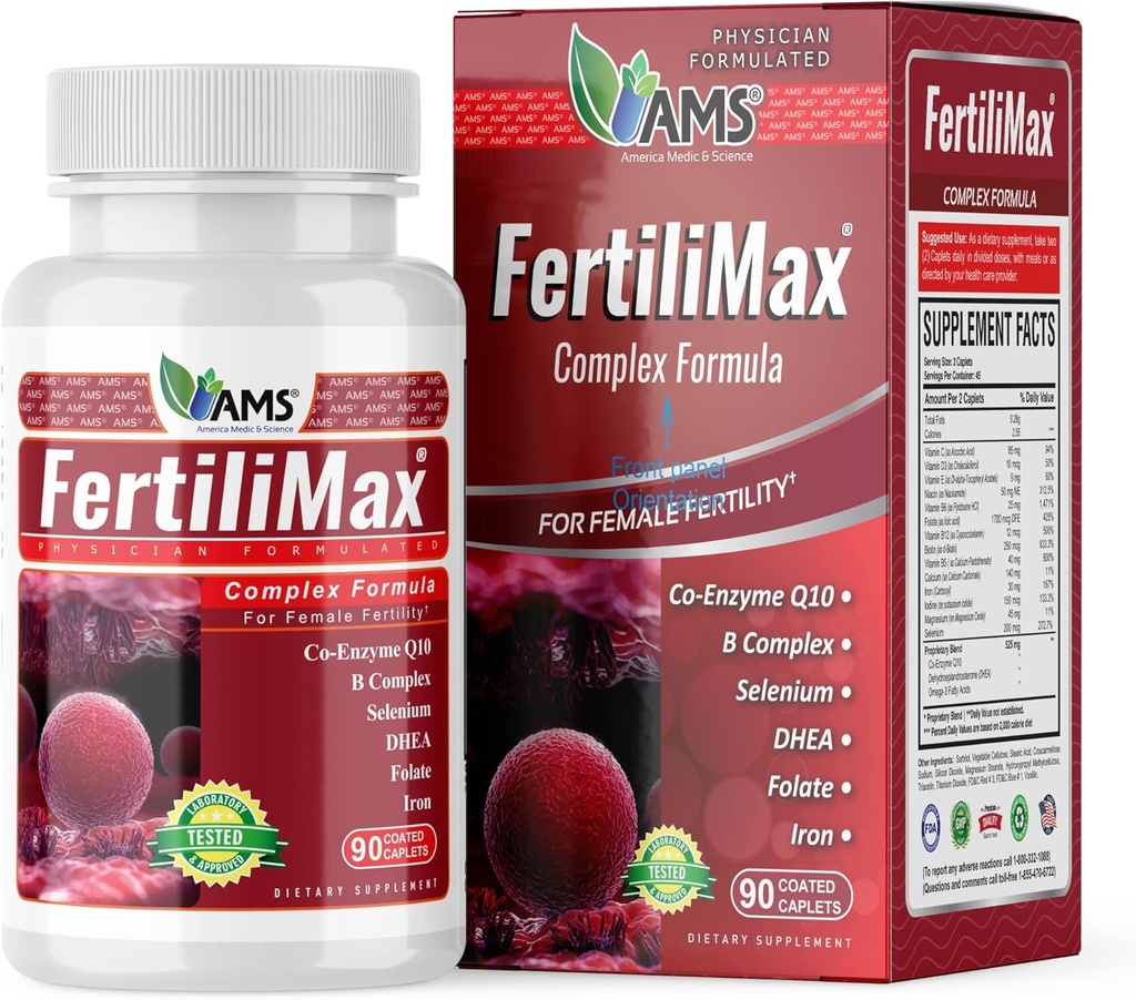 アメリカの薬および科学のFertiliMax、女性のための豊饒の補足は、Folate、CoQ10、DHEA、鉄、Selenium、90のカプセルと、再生健康及び豊饒の処置を、支えます