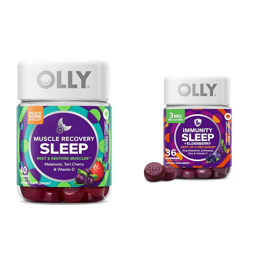 OLLY筋肉回復睡眠のガミー、40の計算の免除の睡眠のメラトニンのガミー、36の計算の束
