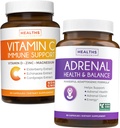 副腎サポートとビタミンC免疫サポートのバンドル - Adrenal-C免疫バンドル - 副腎サポート&コルチゾールマネージャー(非GMO)&ビタミンC免疫サポート(非GMO)免疫システムブースターサプリメント