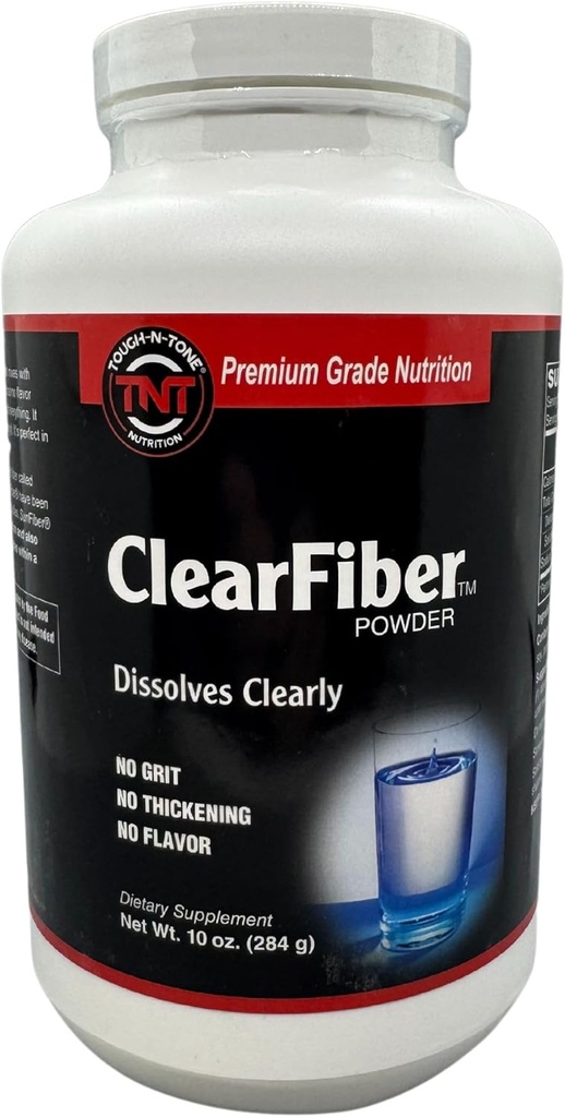 TOUGH-N-TONE ClearFiberパウダー - SunFiber® PHGGとSolubleファイバ - 味付けのない、無臭 - 消化不良と心臓の健康をサポート - プレバイオティクス