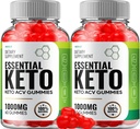 (2 Pack) Essential Keto ACV Gummies - Advanced Formula Essential Keto + ACV Weight Management Gummies Apple Cider Vinegar Keto Essential Dietary Supplement Reviews Vitamin B12 B6 (120 Gummies)