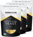 Terrasoul Superfoods Premium Nutritional Yeast Flakes, 3 Lbs (3), 強化, ビーガンチーズのためのSavory Superfood, 調味料, 植物ベースのタンパク質ブースト