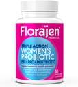 Florajen Women's Complete Triple-Action Prebiotic + プロバイオティック + 消化器用Postbiotic + 免疫サポート - 便秘と閉塞からの迅速な行動救済 - グルテンフリー - ビーガン - 非GMO - 30カウント