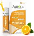 Aurora Nutrascience Micro-Pack Liposomal Vitamin C, 免疫サポート, 給餌あたり1,000 mg, 完全菜食主義者の, グルテンフリー, 非GMO, 10 シングルサーブパケット, オレンジ