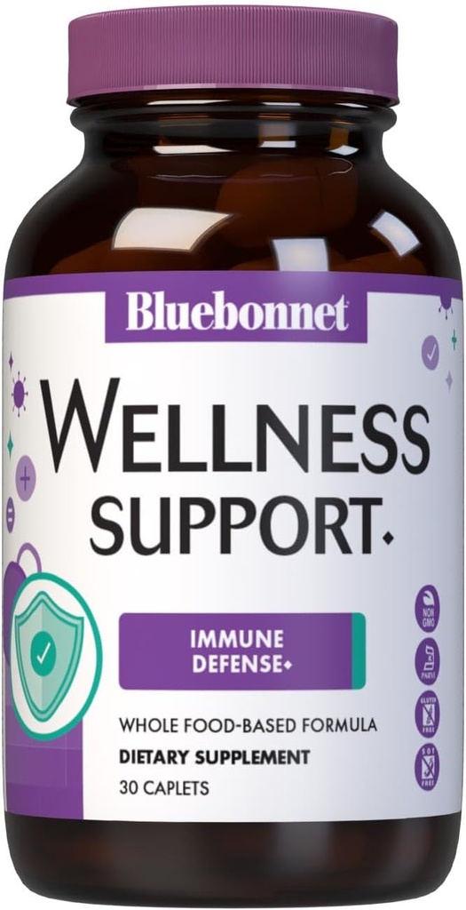 Bluebonnet Nutrition Targeted Choice Wellness Support, Immune Defense Whole Food-Based Formula, Seasonal Support, Soy-Free, Gluten-Free, Kosher, Non-GMO, Dairy-Free, Vegetarian, 30 Caplets, 15 Serving