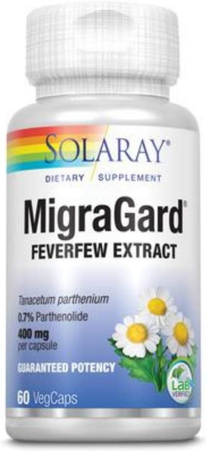 SOLARAY MigraGard、ベジーキャップ(Btl-Plastic) 350mg | 60ct