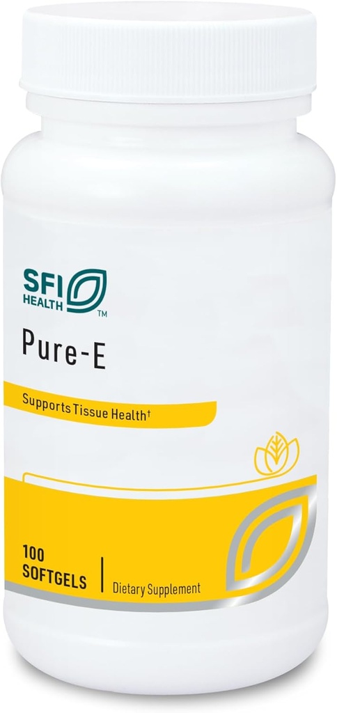 Klaire Labs SFI Health Pure-E - ガンマトコフェロール(100 Softgels)の天然Dアルファ&混合トコフェロール