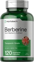 Horbaach Berberine HCL Supplement | 500mg | 120 Capsules | from Barberry Extract | Therapeutic Grade | Vegetarian, Non-GMO, Gluten Free