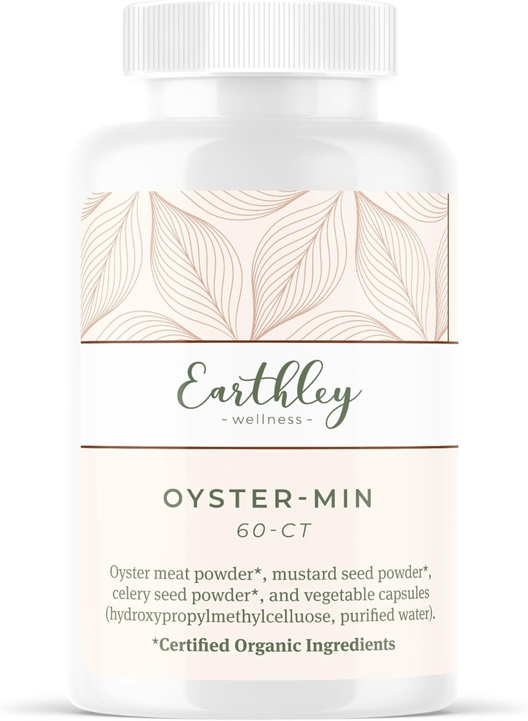 Earthley Wellness、Oyster-Minのカプセル、自然な亜鉛及び鉱物の補足は、酸化防止剤及びアミノ酸、100%の純粋で及びBioavailable (60のカプセルで豊富なエネルギー及び気分を、促進します)