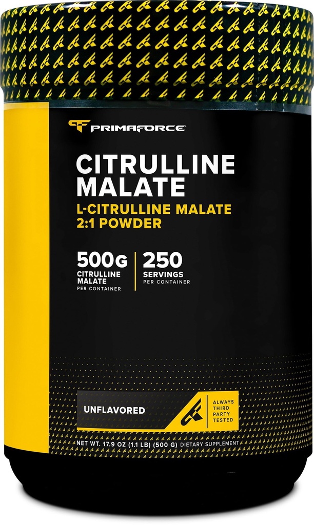 PrimaForce L-Citrulline Malate パウダー, Unflavored, 500 グラム - ビーガン, 非GMO