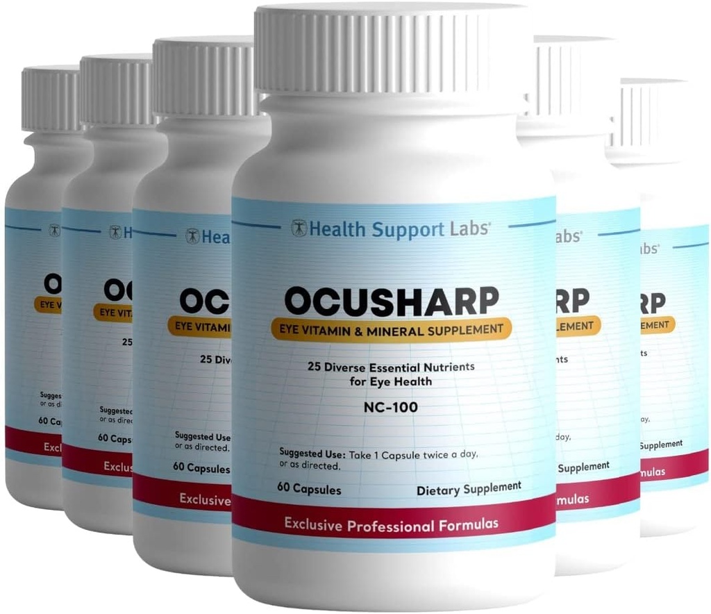 Zeaxanthin、Lutein、Bilberry Exrtract、Eyebright及び多くが付いているOcusharpの視野の健康の方式-目のビタミンの補足、60のカプセル(6)