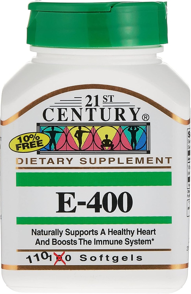 21世紀のビタミンE 400iu、110 Softgels