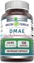 アメイジングフォーミュラ DMAE サプリメント | 250 Mg | Veggie Capsule | Non-GMO | Gluten-Free | アメリカ製(1パック100カウント)