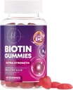 Hair Vitamins Gummy with Biotin 5000 mcg - Hair Growth Support with Vitamins E & C for Thicker, Stronger & Beautiful Hair - Hair Skin and Nails Vitamin for Women, Non-GMO, Gluten Free - 60 Gummies