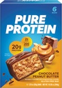 Pure Protein Bars, High Protein, Nutritious Snacks to Support Energy, Low Sugar, Gluten Free, Chocolate Peanut Butter, 1.76 Oz (Pack of 6)