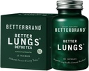 より良いブランドより良い肺の健康パック - BetterLungs & BetterLungsデトックスティーバンドル - 毎日のレクリエーション健康サプリメント - 15Xハーブティーバッグ + 60カプセル