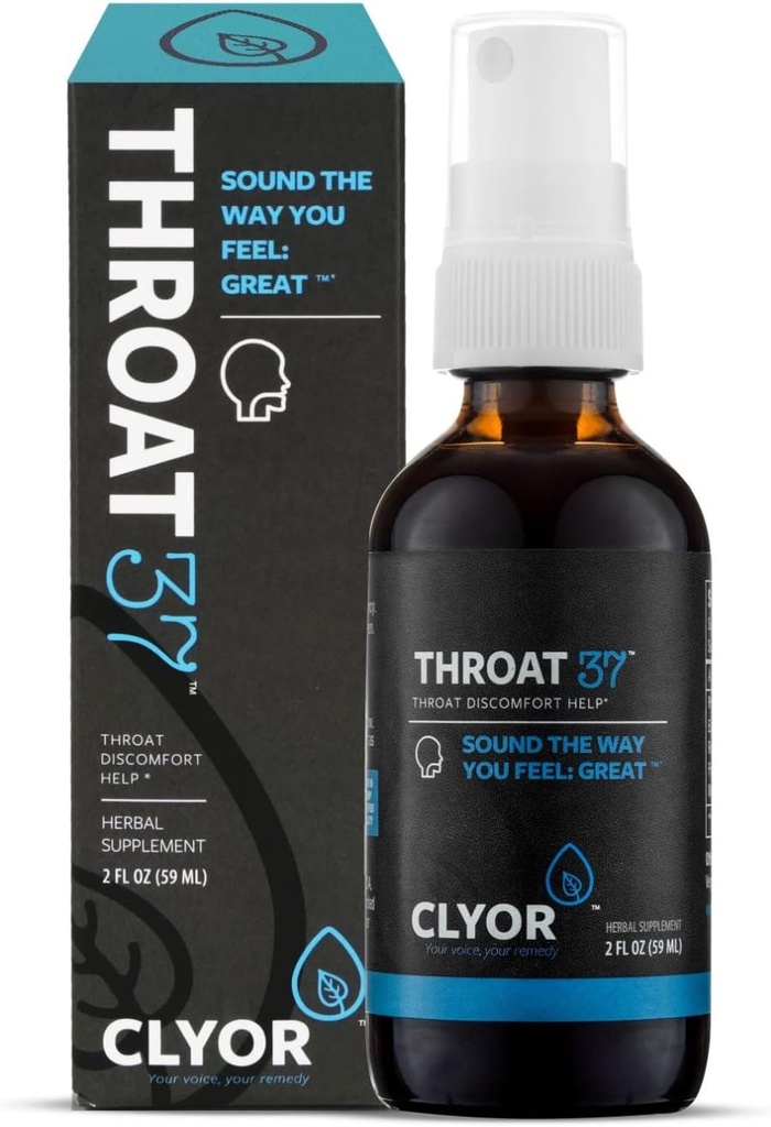 CLYOR THROAT37 - 自然な痛みの喉の救済スプレー - 天然ハーブサプリメント