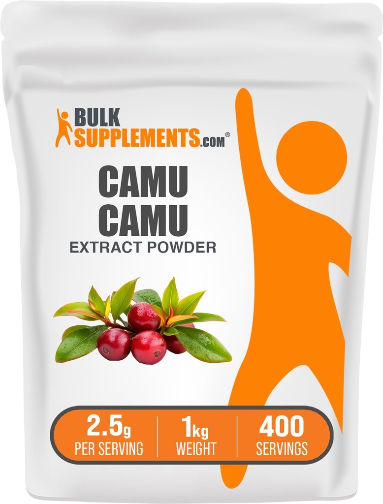 BulkSupplements.com カム カム カム エキス パウダー - スーパーフード サプリメント, ハーブ サプリメント - ビーガン & グルテンフリー, サービングあたり2.5g, 1kg (2.2 ポンド) (パック 1)