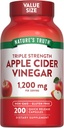 Nature's Truth Apple Cider Vinegar カプセル | 1200mg | 200Pills | 余分強さ | 価値のサイズ | 非GMOのグルテンフリーの補足