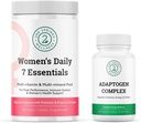 女性の毎日の7エッセンシャル&アダプトゲンコンプレックスバンドル - 女性の最適な健康のためのストレス適応サポートを備えた完全なマルチビタミンパック