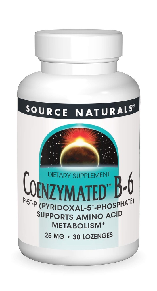 源のNaturals Coenzymated B-6 25mg P-5 Pyridoxal-5の隣酸塩の速い分解のSublingualのビタミン サポートアミノ酸のMetabolism - 30 Lozenges