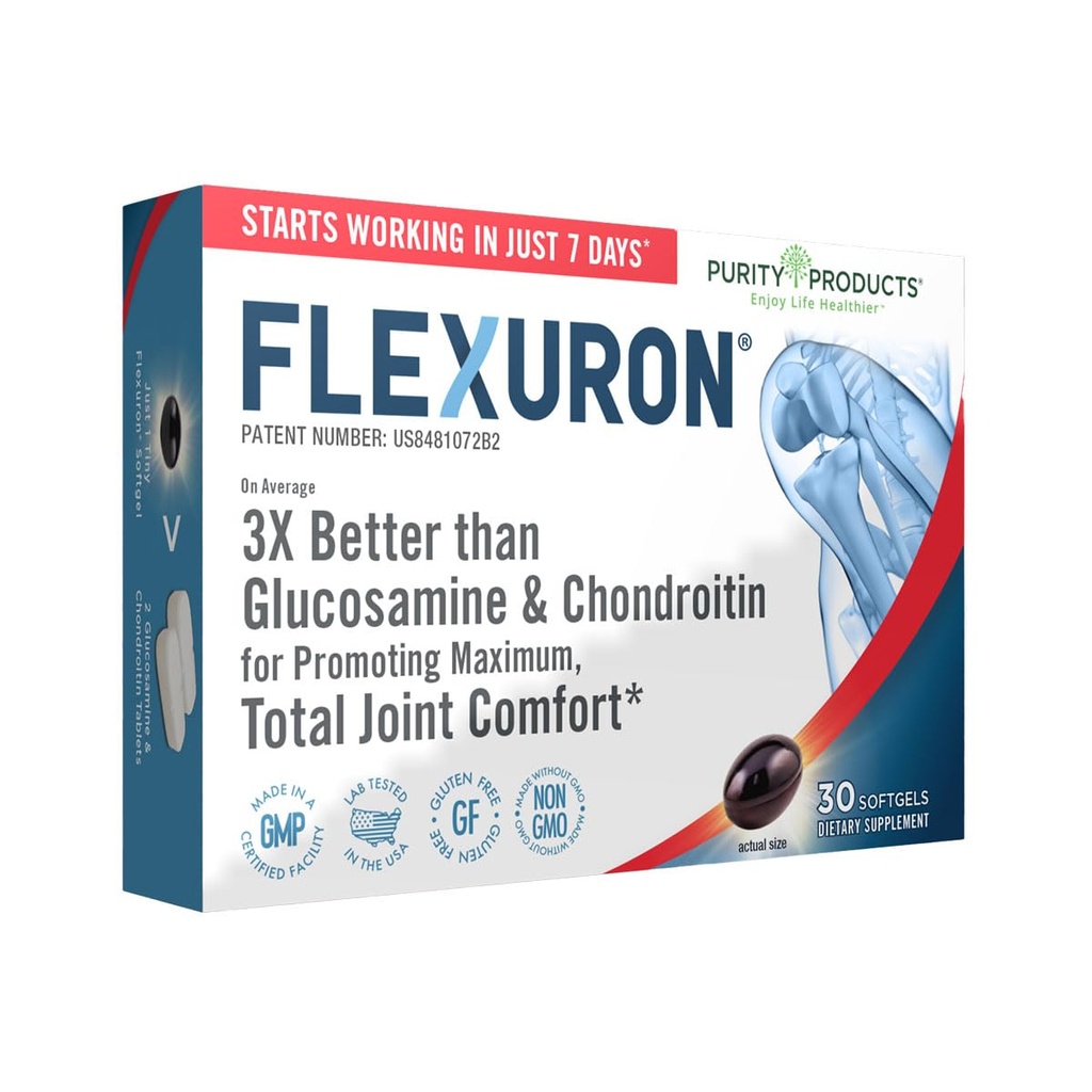 純度プロダクト Flexuron の接合箇所の方式 3X は Glucosamine および Chondroitin よりよく-ちょうど 7 日に働くことを始めて下さい- Krill オイル、低い分子量 Hyaluronic 酸、アスタキサンチン- 30 の計算 (1)
