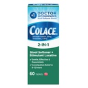 Colace 2-In-1の腰の軟化剤プラスの興奮剤のGentleの有効な便秘の救助、DocusateナトリウムプラスのSennosides、60の計算のための乳剤