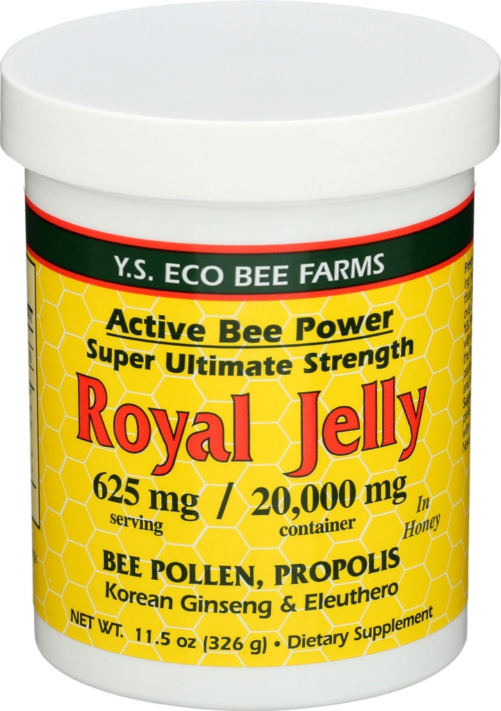 YS Royal Jelly/Honey Bee - 蜂蜜Ult強度のRoyal Jelly、11.5 ozゲル