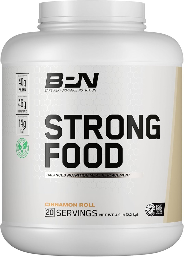 BARE PERFORMANCE NUTRITION、BPNの強い食糧完全な栄養物の食事の取り替え、シナモン ロール