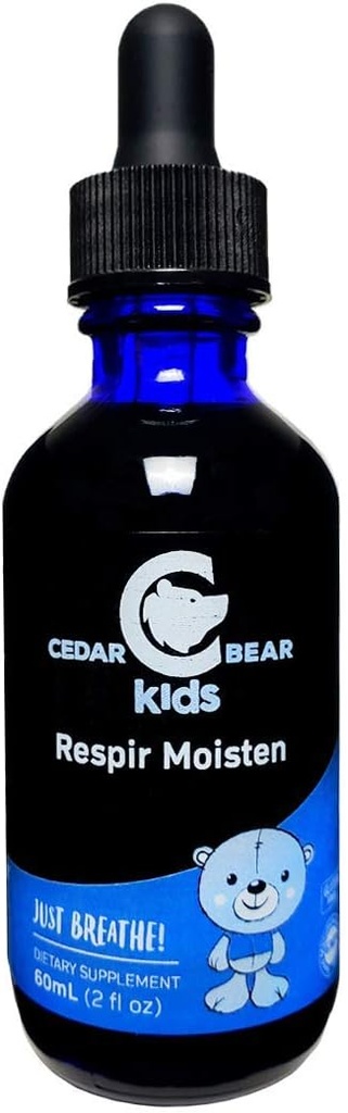 Cedar Bear Respir Moisten for Kids 乳草のサプリメント 保湿し、痛みを和らげる 呼吸器チス と Relieves Occasional Dry Coughs 2 Fl Oz