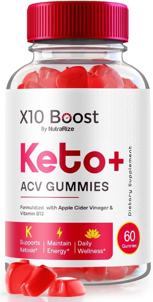 NutraRize X10 Boost Keto + ACV Gummies 高度な減量, レビュー (60 Gummies)