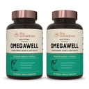 ライブコンシャスなオメガウェルフィッシュオイル:ハート、脳、ジョイントサポート | 800 mg EPA 600 mg DHA - 必然的に供給 - 飲みやすい120カウント(2パック)