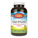 カールソン - ソーラーDジェム、ビタミンD3とオメガ-3サプリメント、2000 IU(50 mcg)ビタミンD3、115 mg Omega-3s EPAとDHAサプリメント、ワイルドキャッチ、持続的に供給、レモン、360 Softgels