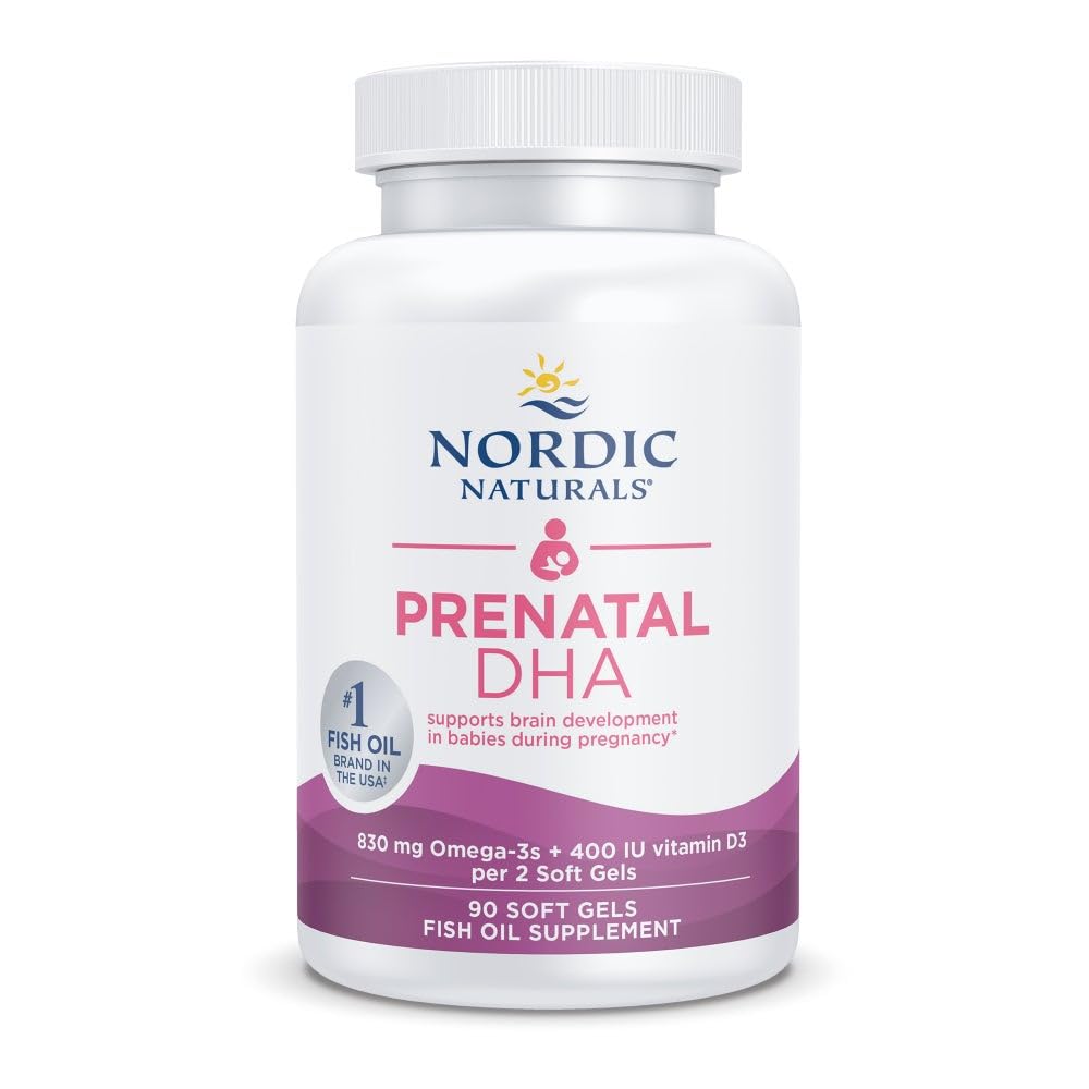 Nordic Naturals Prenatal DHA、Unflavored - 90 ソフトゲル - 830 mg Omega-3 + 400 IU ビタミンD3 - 妊娠中の赤ちゃんの脳開発をサポート&授乳 - 非GMO - 45 サービング