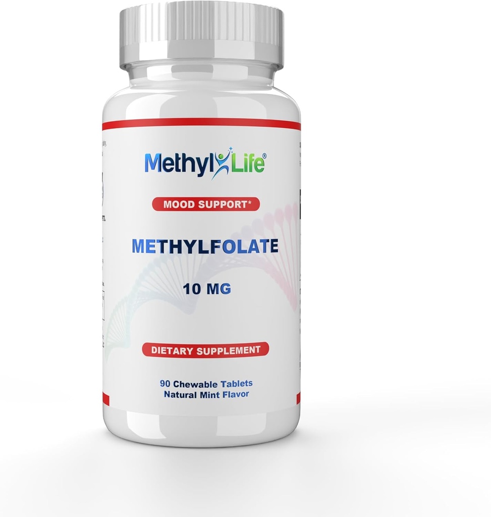 メチル生命Purest L-Methylfolate 10のmgの薬剤の等級の専門の強さの活動的な Folate - 3か月の供給。 ケブルズ。 非GMO。 Glutenの自由なMethylfolateテスト