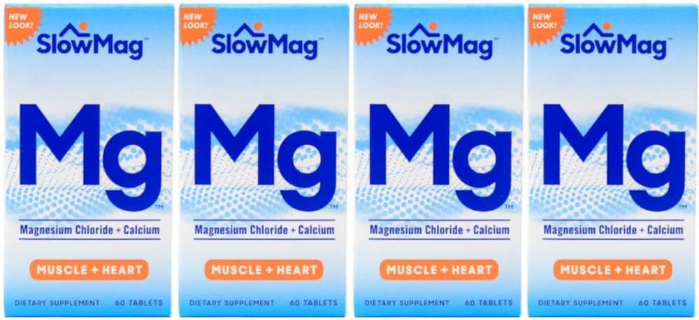 遅いマグ マグネシウムの塩化物およびカルシウム、60はそれぞれを錠剤にします(4の弁のパック)