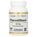 カリフォルニアの金の栄養のPterostilbene、50のmg、30の野菜のカプセル