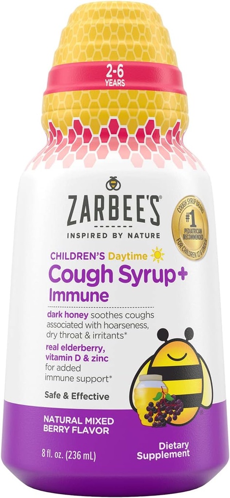 Zarbee's Kid's Cough + Immune Day- 8oz