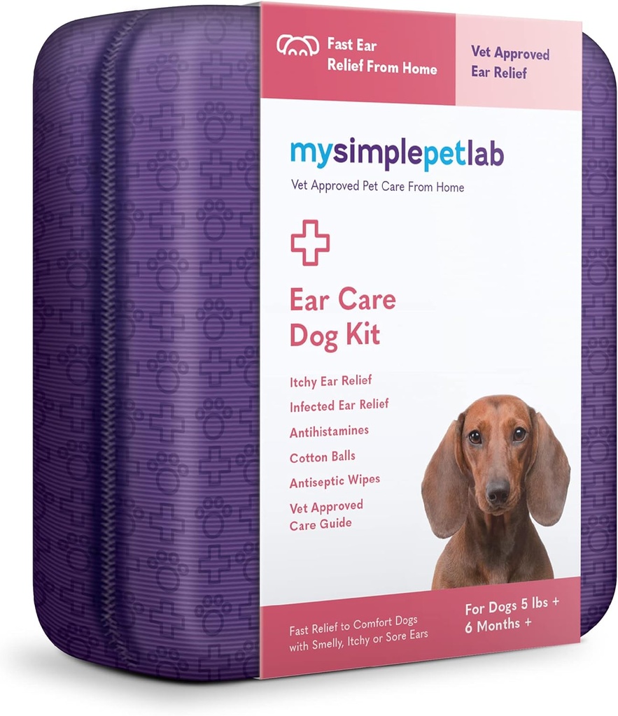 MySimplePetLabの耳の心配の犬のキットIはケトコナゾールIのHydrocortisoneが付いているTrisのフラッシュ ドッグ イヤーの洗剤のIの感染の処置薬を取られたTrisのフラッシュ ドッグ イヤーの洗剤Iの感染の処置はSmelly、Itchy、またはSoreの耳のために私が慰めます