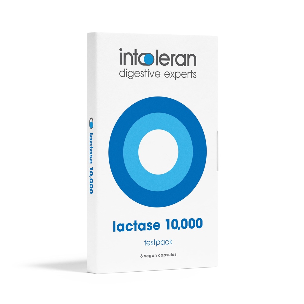 Intoleran Lactase 10,000 Digestive Enzymes Testpack - 6 カプセル | Lactose Intolerance の補足 | Lactase Enzyme はダイジェスト酪農場及び乳製品を助けます | ハイドシード & 速い行為 | 完全菜食主義者の | 低いFODMAP