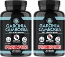 Angryは、プロバイオティクス、Gut Health Multivitamin w. Vitamins A、C、D、E、K、B2、亜鉛、セレン、銅、クロム+ハーブブレンドカプセル(2-ボトル、120ct合計)でガルシニアカンボジアを補います
